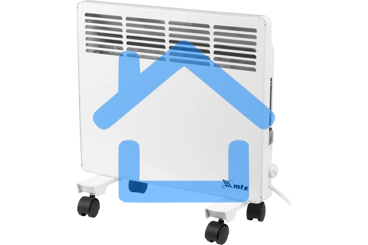 Конвектор MTX КМ-1000.1 белый, 1000 Вт, 15 м2, термостат