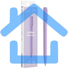 Ручка гелевая Deli Nusign (NS552VIOLET) фиолетовый, d=0.5мм, черные чернила, автоматическая