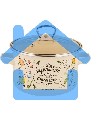 Кастрюля Appetite 1RD221S Приятного аппетита с крышкой, эмалированная сталь 5,5 л