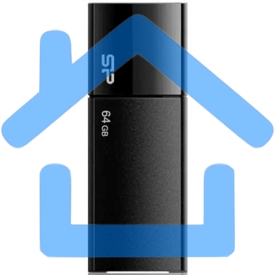 Флешка USB R/W 64Gb, Silicon Power Ultima U05, USB 2.0, черный