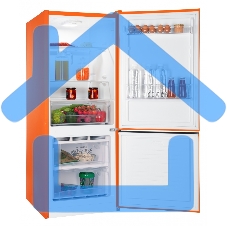 Холодильник Nordfrost NRB 121 OR оранжевый двухкамерный 170/70л морозилка снизу, капельная система