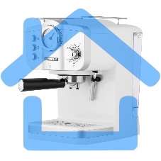 Кофеварка рожковая Maunfeld MF-735WH PRO белый, исп. кофе - молотый, 1.25 л, 1100 Вт, 15 Бар