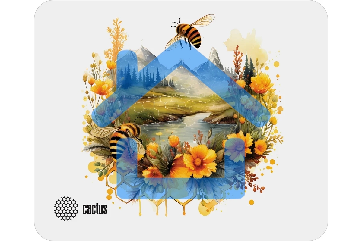 Коврик для мыши Cactus Honeybee 220x180x2мм (CS-MP-P09XS)