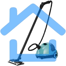 Пароочиститель напольный Kitfort КТ-9187 2000Вт черный/бирюзовый