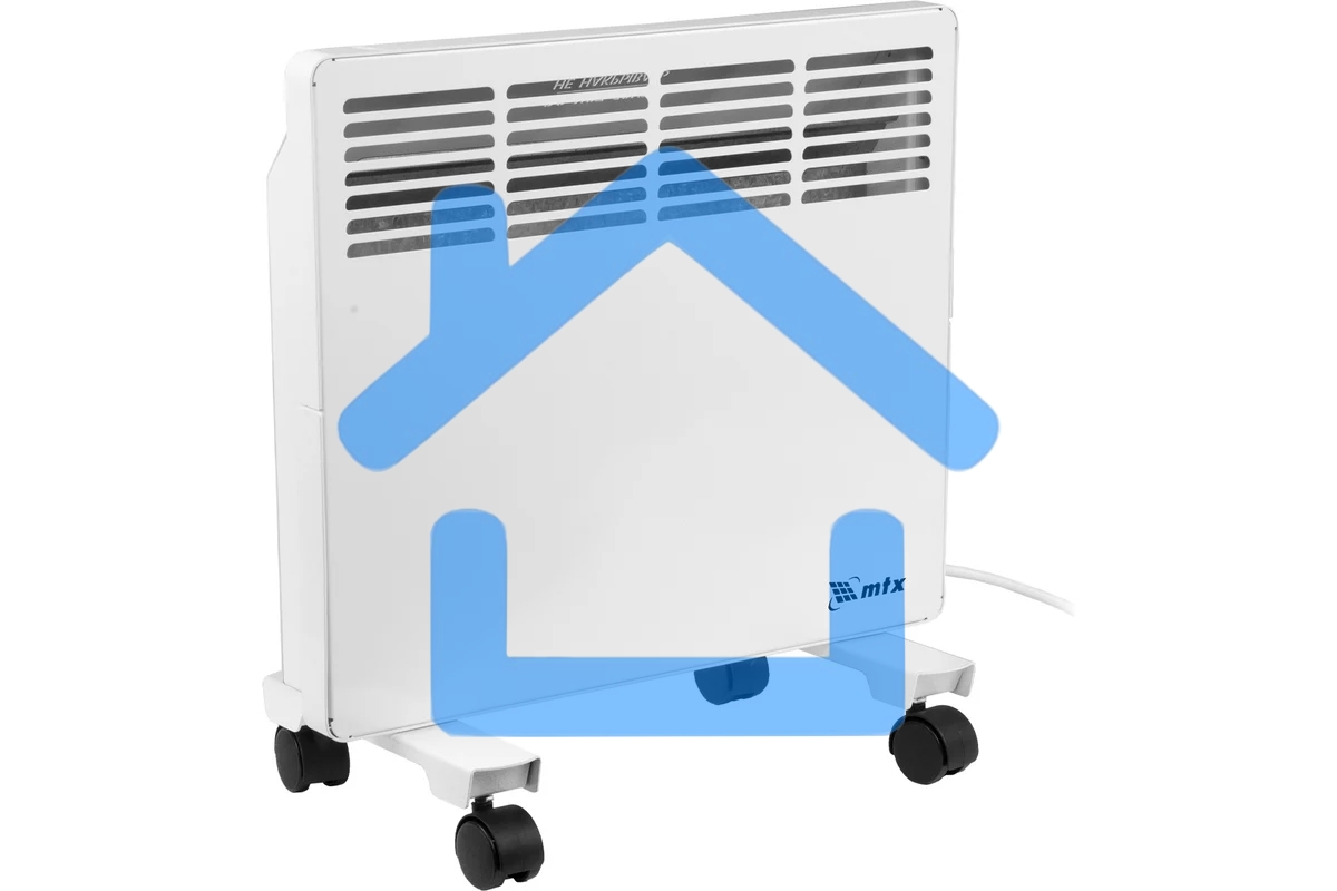 Конвектор MTX КМ-1000.1 белый, 1000 Вт, 15 м2, термостат