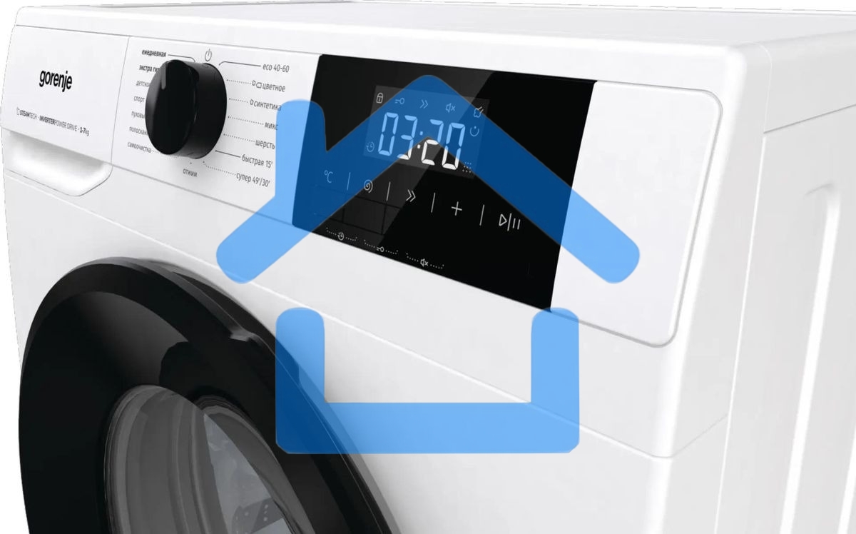 Стиральная машина Gorenje W1NGPI72SBS/C белый, загрузка фронтальная 7 кг, 1200 об/мин., класс: А