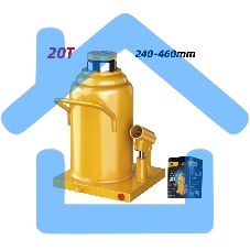 Домкрат бутылочный гидравлический Deli DQ71020 макс.грузоподъемность 20 т