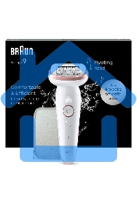 Электрический эпилятор BRAUN SES9-000 розовое золото/белый