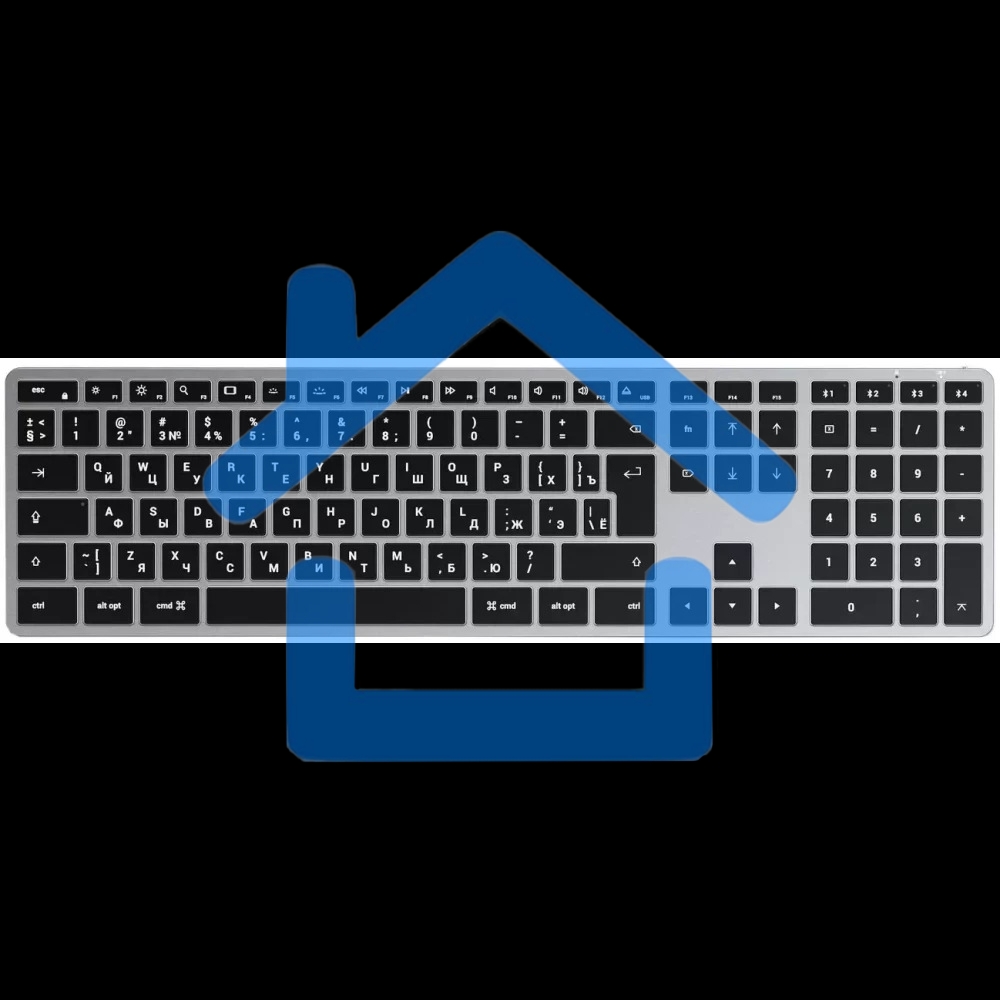 Клавиатура беспроводная Satechi Slim X3 Bluetooth Backlit Keyboard, Bluetooth, Серый космос, ST-BTSX3M-RU