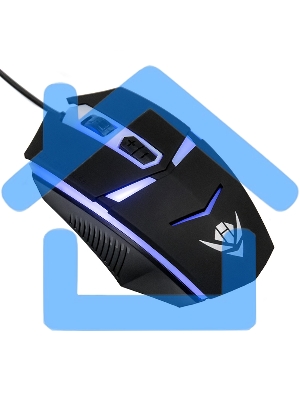 Мышь проводная Nakatomi MOG-02U черный, 1600 dpi, USB, кнопки - 5