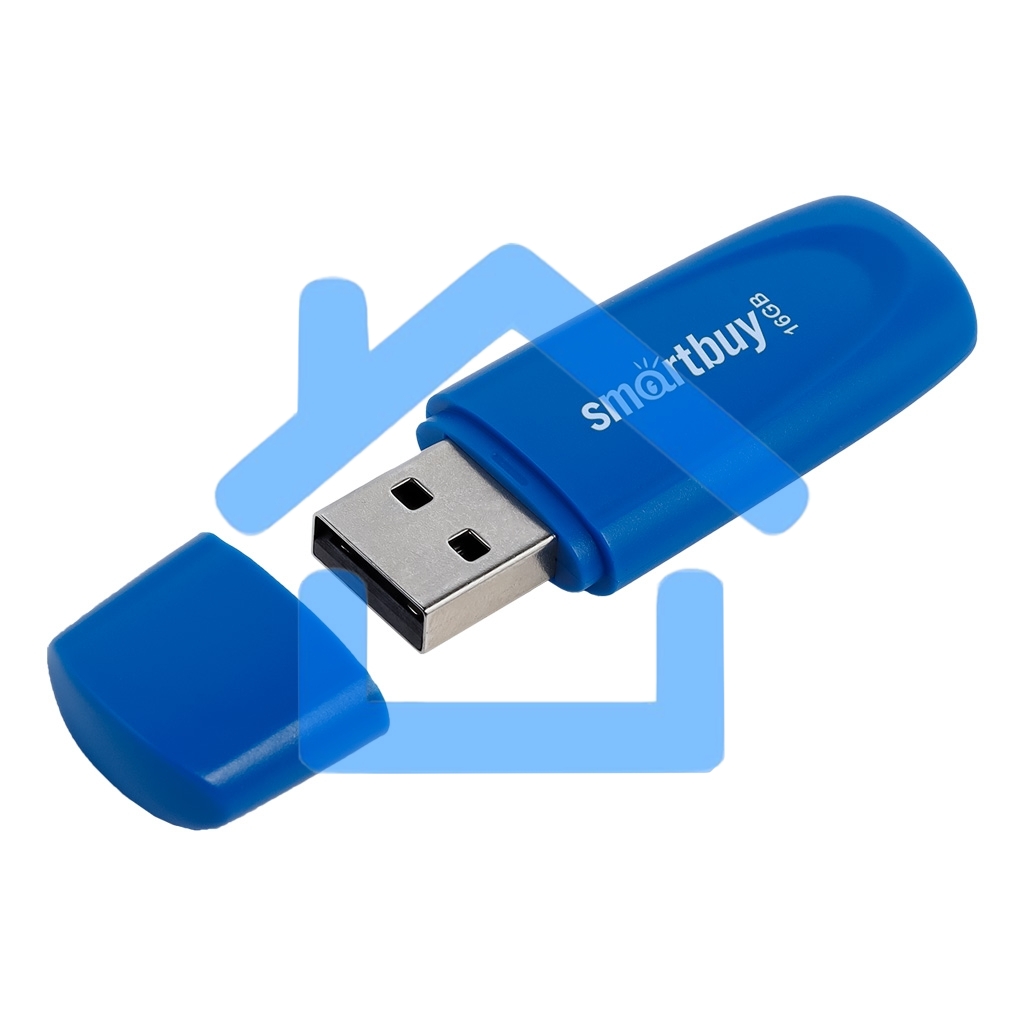 Флешка USB R/W Smartbuy R/W Scout Blue (SB016 Gb2SCB), 16 Gb, USB 2.0, R/W 15/12, синий