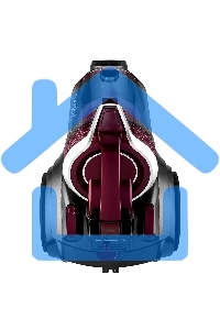 Пылесос BRAYER BR4211 черный/бордовый, 400/2200 Вт, уборка сухая, пылесборник контейнер, 3 л