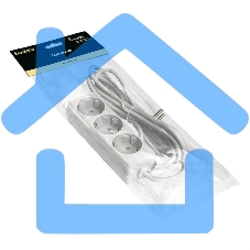 Удлинитель ExeGate ECE-3-3W (EX285806RUS), белый, 3 м, Евровилка с заземлением, 3 евророзетки с заземлением, 2200 Вт