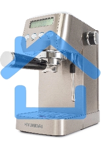 Кофеварка рожковая Hyundai HEM-9990 серебристый, исп. кофе - молотый, 1.3 л, 1350 Вт, 20 Бар