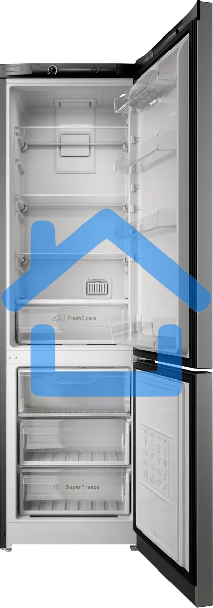 Холодильник Indesit ITS 4200 NG серый двухкамерный 247/78л морозилка снизу, No Frost
