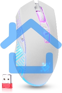 Мышь беспроводная Defender Pandora GM-502 белый, 3200 dpi, радиоканал, USB, кнопки - 7