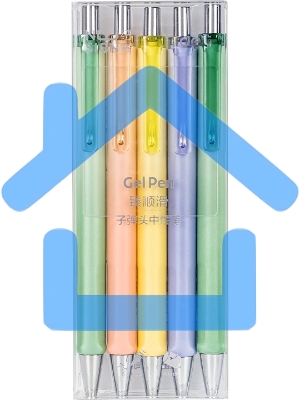 Ручка гелевая автоматическая Deli Nusign (NS562-A) ассорти, d=0.5мм, черные чернила (4шт) 4 ручки