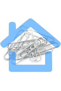 Скрепки Silwerhof никель 50мм (упаковка: 50шт) картонная коробка