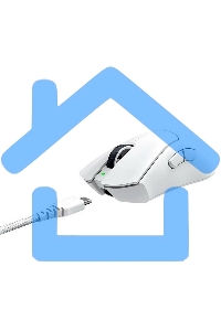 Мышь беспроводная/проводная Razer DeathAdder V3 Pro белый, 30000 dpi, радиоканал, USB, кнопки - 5