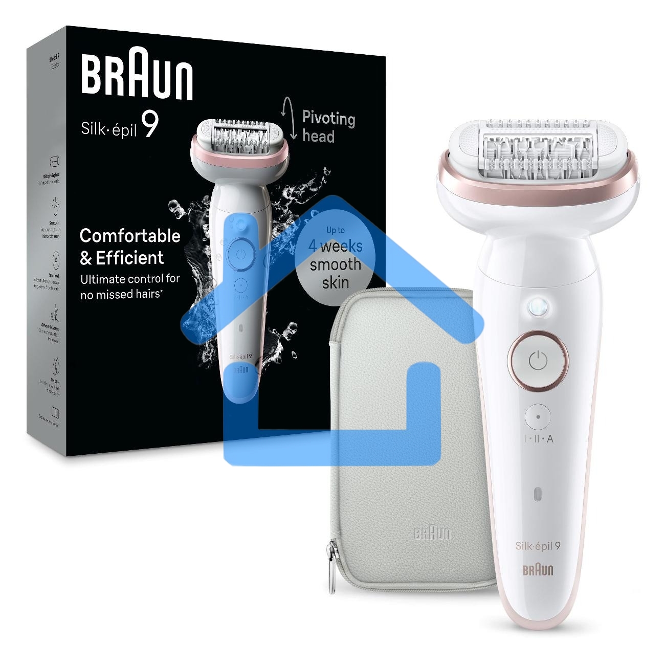 Электрический эпилятор BRAUN SES9-000 розовое золото/белый