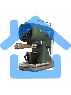 Кофеварка эспрессо BQ CM2005 зеленый, исп. кофе - молотый, 0.6 л, 1100 Вт, 20 Бар.