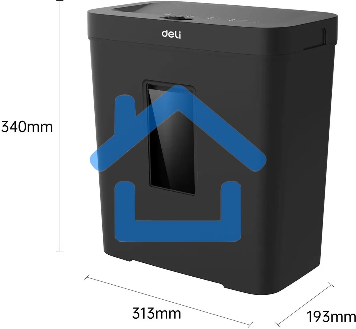 Шредер Deli ET021 черный (секр.P-4) фрагменты 8лист. 12лтр.