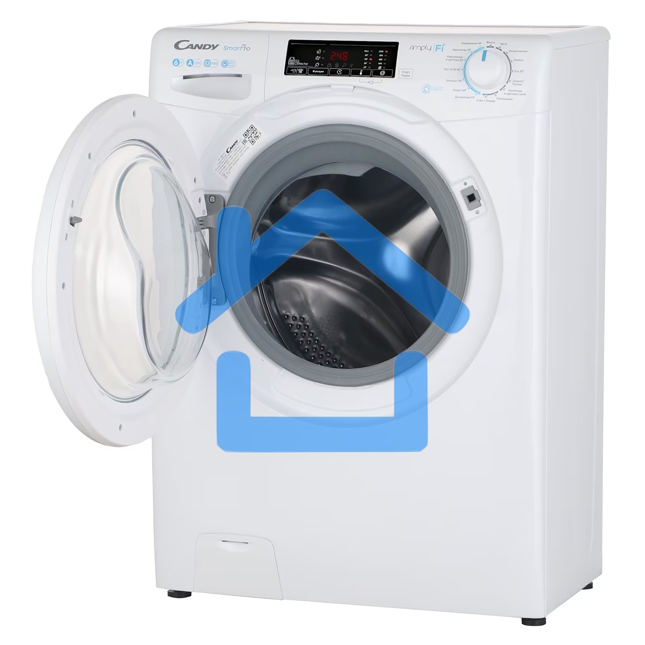 Стиральная машина Candy Smart Pro CSO34 106T1/2-07 белый, загрузка фронтальная 6 кг, 1000 об/мин., класс: А