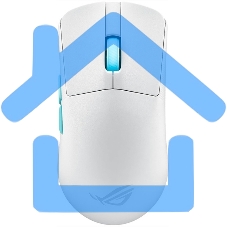 Мышь беспроводная/проводная ASUS ROG Harpe Ace Aim Lab Edition белый, 36000 dpi, радиоканал, Bluetooth, USB, кнопки - 5
