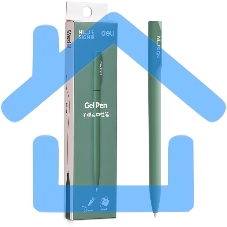 Ручка гелевая Deli Nusign (NS552GREEN) зеленый, d=0.5мм, черные чернила, автоматическая