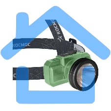 Фонарь аккумуляторный налобный Космос KOC516Lit 2Вт LED Li-ion 14500 500мА.ч корпус ABS-пластик USB-шнур type C регулируемый эласт. ремешок