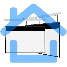 Экран для проектора S'OK Athena SGPSMS-353x221UHD-BK на тросах с электроприводом, ПВХ+, черный