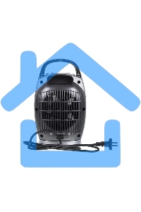 Тепловентилятор EUROLUX ТВК-EU-2, серый, 1800 Вт, 22 м2, термостат, 3 режима 67/2/7