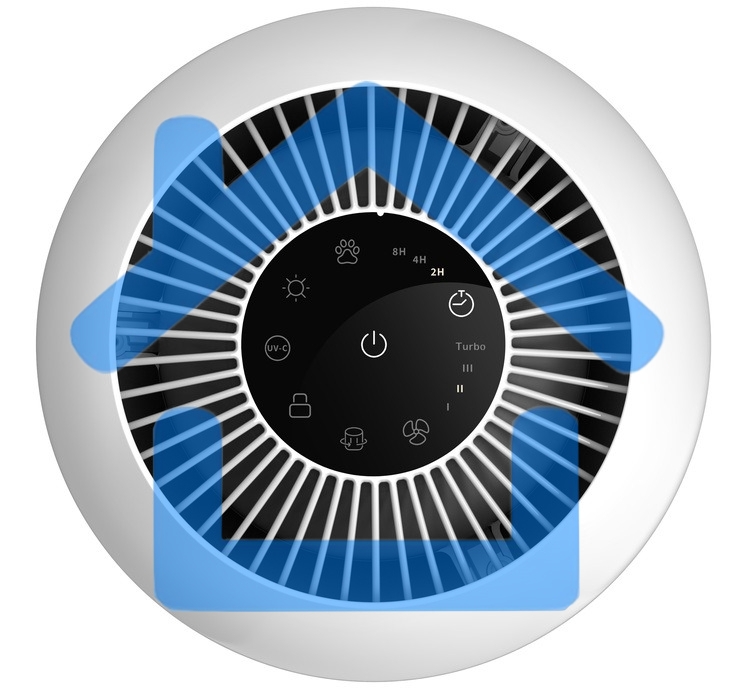 Очиститель воздуха Neoclima NP170RW, 35Вт, 170 м3/ч, с круглым дисплеем, белый