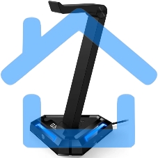 Держатель для наушников Headphone stand Genius GX-UH100, RGB, USB-A x2 / USB-C x2, USB 2.0