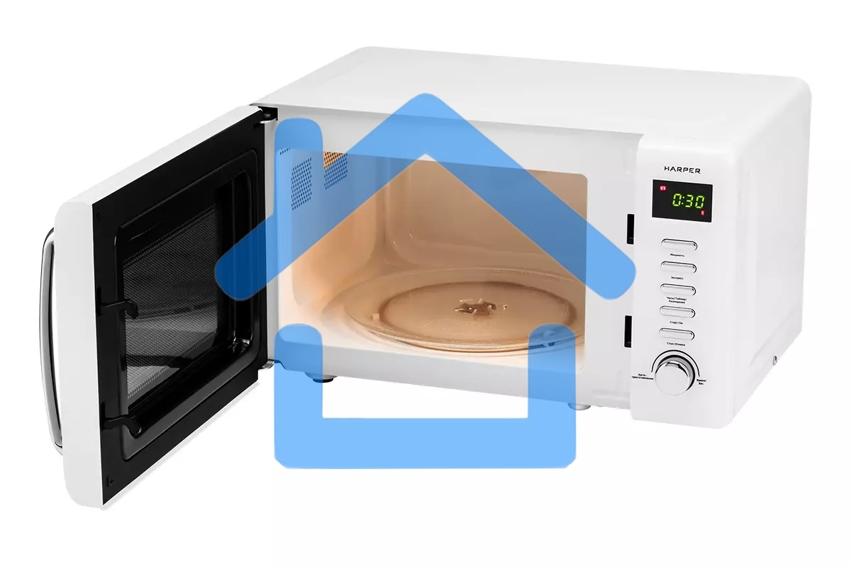 Микроволновая печь Harper HMW-20ST02 белый, 20 л, 700 Вт, переключатели - кнопки/поворотный механизм