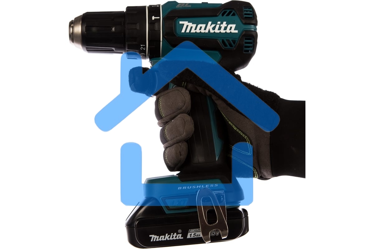 Аккумуляторная дрель-шуруповерт Makita DHP485SYE б\щет, 18В, 2х1.5 А·чLi-ion, БЗП-13мм,0-500\1900об\м, 50\25Нм