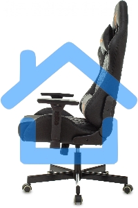 Кресло игровое Knight ARMOR черный, ромбик, эко.кожа, с подголовником, крестовина металл