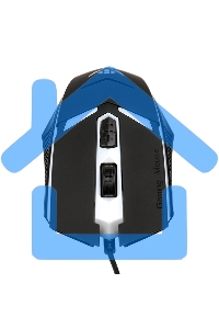 Мышь проводная Nakatomi MOG-02U черный, 1600 dpi, USB, кнопки - 5