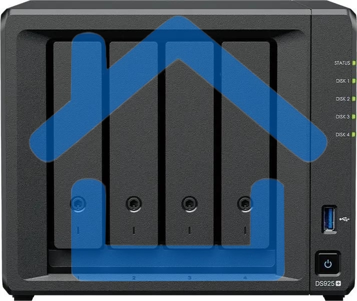 Сетевое хранилище Synology DiskStation DS925+ black (AMD Ryzen V1500B/4Gb/4 pcs (3.5