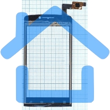 Сенсорное стекло (тачскрин) для Philips T539, черное
