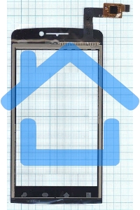 Сенсорное стекло (тачскрин) для Philips T539, черное