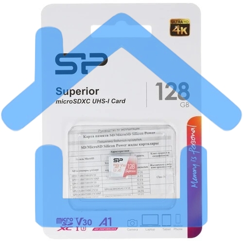 Флеш карта microSD Silicon Power Superior A1 128Gb microSDXC Class 10 UHS-I U3 100/80 Mb/s