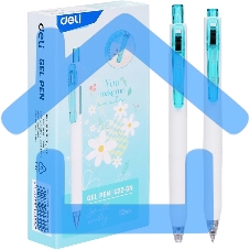 Ручка гелевая Deli EG22-GN белый/зеленый, d=0.5мм, зеленые чернила, кор.