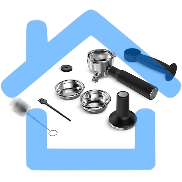 Кофеварка рожковая BQ CM5002 серебристый/черный, исп. кофе - зерновой/молотый, 2,8 л, 2400 Вт, 19 бар