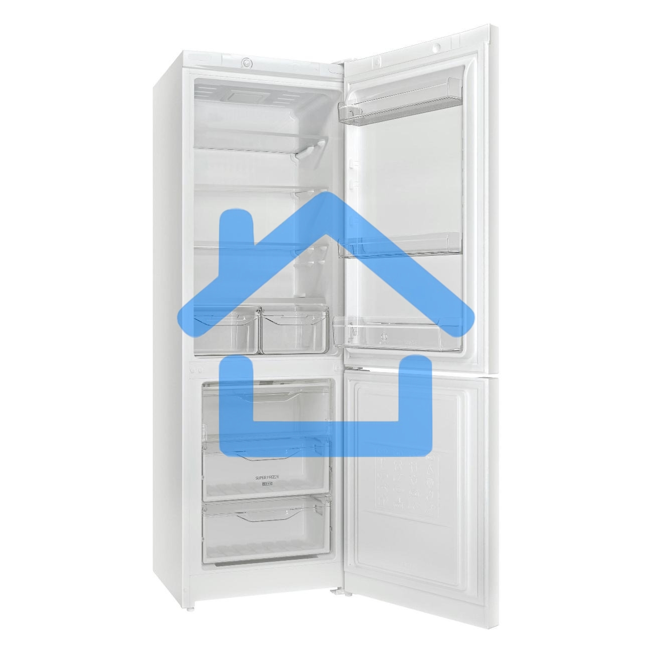 Холодильник Indesit DS 3180 W белый, двухкамерный, 223/87 л, морозилка снизу, капельная система