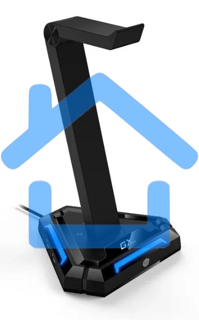 Держатель для наушников Headphone stand Genius GX-UH100, RGB, USB-A x2 / USB-C x2, USB 2.0