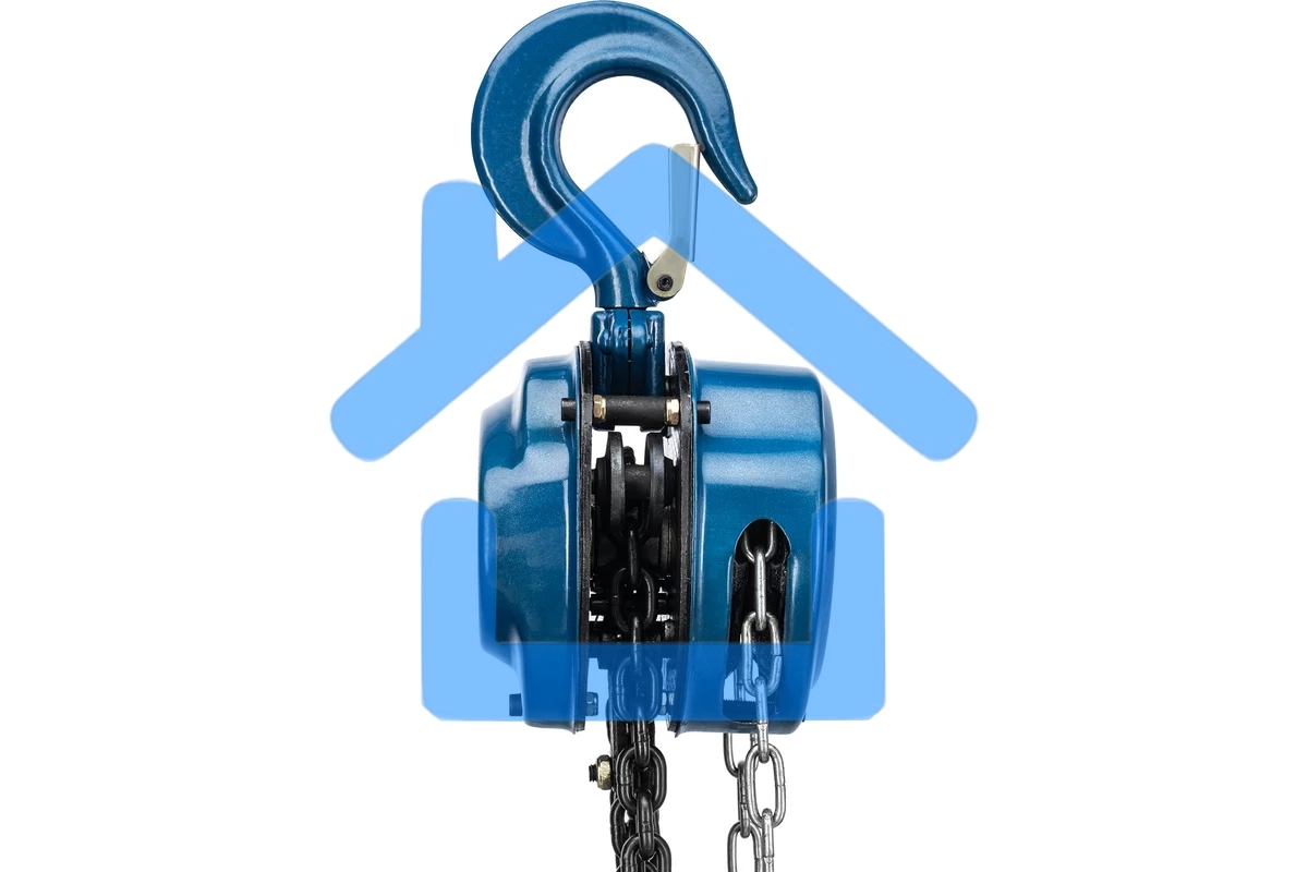 Таль цепная Stels 51946 2 т, h подъема 2,5 м, расстояние между крюками 400 мм