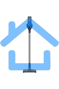 Пылесос вертикальный BBK BV3001 синий/серый, питание от аккумулятора, 150 Вт, уборка сухая, пылесборник 0.8 л, работа от АКБ max 30 мин