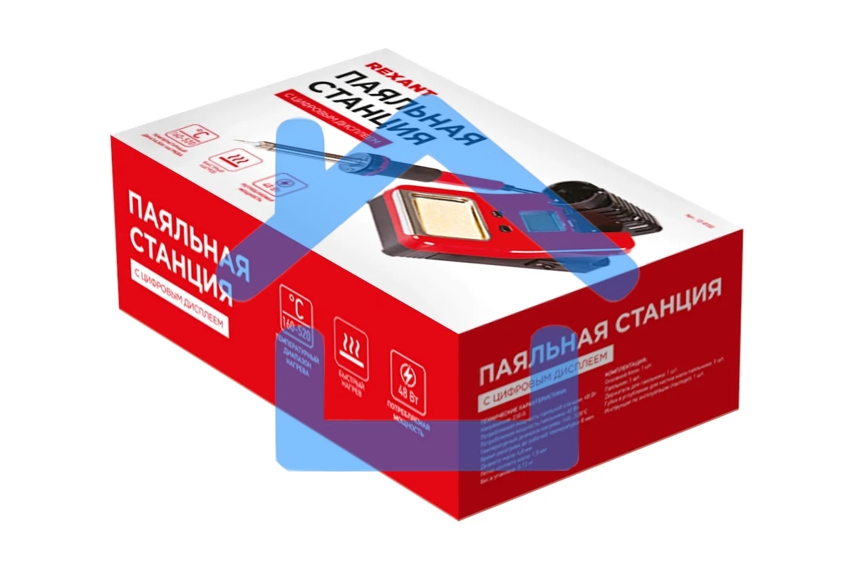Паяльная станция Rexant (12-0150) (160-520°С) цифровой дисплей 220V/40 Вт