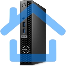 Неттоп Dell Optiplex 7020 Micro i3 14100T (2.7) 8Gb SSD 512Gb UHDG 730 Linux Ubuntu GbitEth WiFi BT 90W мышь клавиатура черный (7020-3850)